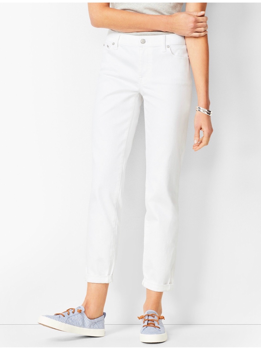 Talbots White boyfriend Jeans